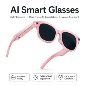 OEM Smart Glasses Single Camera AI Assistant Real Time Translation 1080P Video Touch Control Microphone Metal Frame IP67