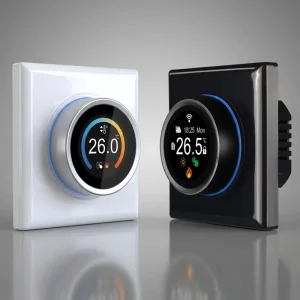 OEM Smart WiFi Programmable Thermostat for Gas Boiler Underfloor Heating Modern Hotel Living Room Use LCD Touchscreen Voice
