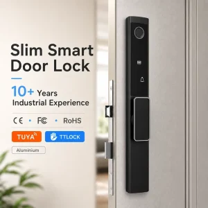 OEM Ttlock Smart Security Lock Cloud Super Slim European Mortise Design for Aluminum Glass Wood Doors Multi Unlock Via
