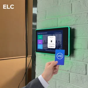 OEM Wall Mount 10.1 Inch Touch POE Power Surrounding Led Light Ethernet RFID NFC Android Tablet PC For Booking Meeting Room