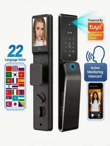 OEM Waterproof Intercom System Smart Lock 3D Face Fingerprint Keyless Entry Home Smart Door Lock with Tuya Wifi