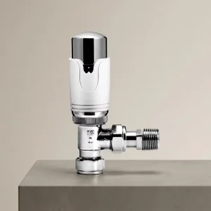 OEM White & Chrome Smart TRV Thermostatic Radiator Valve Head for Hydronic Heating