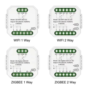 OEM WiFi 2CH Relay Module Dry Contact Smart Switch with AC DC Wide Voltage Input