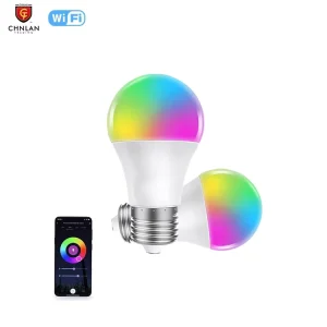 Tuya Alexa Google Home Smart LED Bulb, EU/US Standard OEM WiFi RGB Bulb, 110–240 V