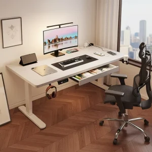OEM1200*700mm Single-motor Electric Height-Adjustable Desk Drawers Smart Computer Gaming Home Study Office Writing Desk