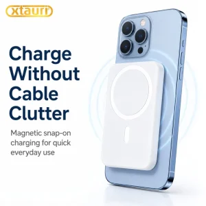Mini Ultra-Thin Portable OEM 15W Magnetic Wireless Charging 5000mAh Power Bank