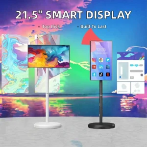 OFD 21.5 Inch LCD LED White Mobile Tablet PC Battery Rotatable Touchscreen Monitor Android 15 Interactive Smart Display Learning