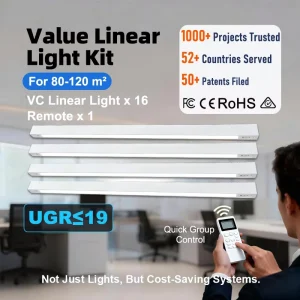 Occupancy Sensor Daylight Harvesting Smart LED Lighting System with Tunable White Linear Light for Office Linear Light