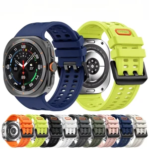 Official Style Silicone Watch Strap Compatible for Samsung Galaxy Watch Ultra Soft Smart Watch Accessories