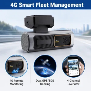 Oikay 4G Smart Dual Channel Dash Cam 2K Front 1080P Rear GPS Tracker Parking Monitor Night Vision Fleet Management Collision