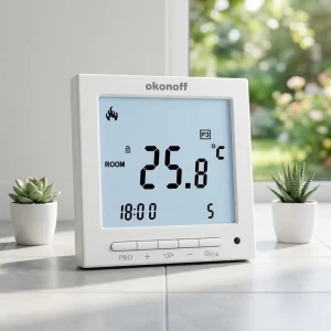 Okonoff S603PE Digital Weekly Programmable 16A Electric Underfloor Heating Room Thermostat Traditional for Apartment Hotel Use