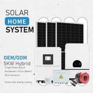 On Grid Hybrid Solar Energy House Complete Power Panel Mounting System 5kW 7kW off Grid Solar System Kit for Home