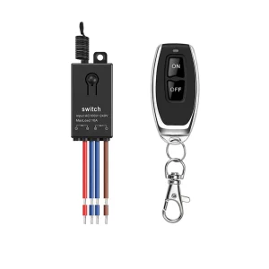 One Way AC100~240V 10A Light Switch & Receiver Kit RF Relay Wireless Switch for Lights Fans