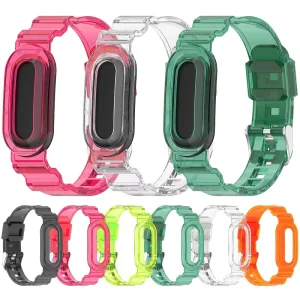 One piece Armor Glacier Crystal Clear Smart Bracelet Wristband for Google Fitbit Air Integrated Transparent TPU Watch Strap