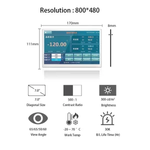 Original 7” 800×480 LCD Display G070VTN01.0 Smart Home Control Panel 7 Inch LCD Modules