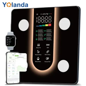 Original Design Large Color Screen Digital Smart Body Scale BMI Balance Weighing Body Composition Scale