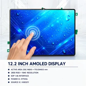 Original Grade AAA 12.2 Inch 2.8K 2800×1840 EDP 1.4b Interface for Laptop Tablet Premium AMOLED Display Module
