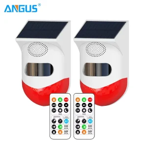 Outdoor 120db Solar Strobe Light 15 Voice Functions Wireless Infrared Motion Sensor Detector Alarm System