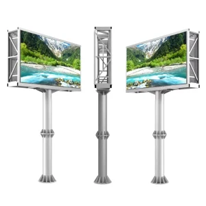 Outdoor 169Inch P5 Double Sided Pillar Mount Led Digital Advertising Panel Front Service Board Wifi Control Led Screen Display