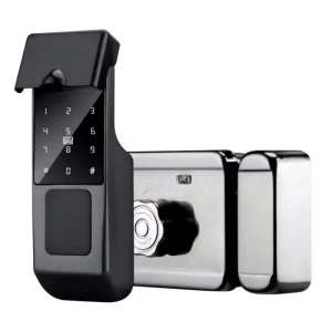 Outdoor Aluminum Alloy Wood Waterproof WIFI Smart Lock Tuya App Fingerprint Card Keyless Electronic Deadbolt Cloud Storage 100
