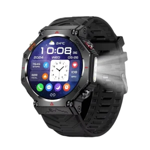 Outdoor Android GPS Smartwatch with IPS Display Flashlight 1.39Inch 3 ATM Waterproof Health Monitoring for Unisex