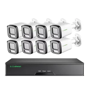 Outdoor CCTV Security IP NVR Kits 8 Channel POE Video Surveillance Network Camera System Night Vision APP