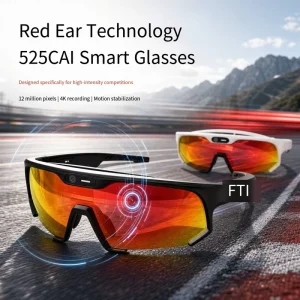 Outdoor Cycling AI Smart Glasses 1200W Photo and Video Anti-shake Call UV Anti-ultraviolet Sunglasses