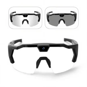 Outdoor Cycling Sunglasses Smart Glasses with Camera HD Photo & Video Shooting Windproof ABS + Silicone