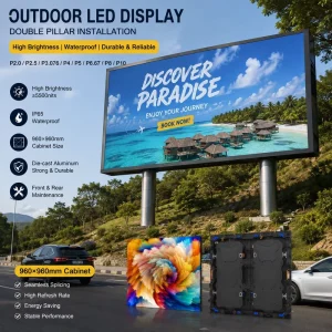 Outdoor Fixed LED Display Screen IP65 Waterproof Front Maintenance Wall Text for Commercial Installation Agency