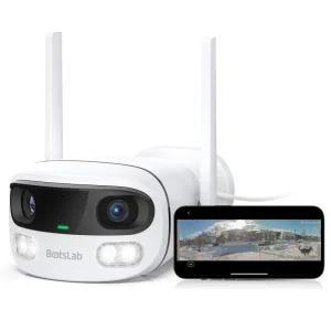 Outdoor IP Security Camera W302 with Dual Lens AI Tracking WiFi Weatherproof Design Cloud & Memory Card Storage