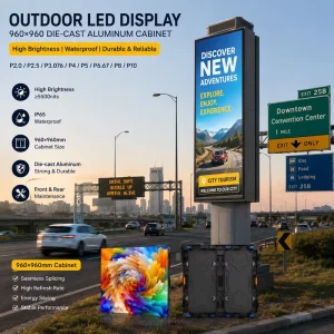 Outdoor LED Advertising Screen High Brightness Full Color Digital Billboard Display for Self-Service Business IP65