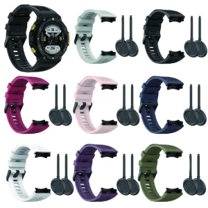 Outdoor Soft Silicone Blue Smart Watch Replacement Strap Band for T-Rex 2