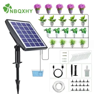 Outdoor Solar Powered Plastic Flower Watering Machine Smart Irrigation System 3W All in One Indoor Potted Plant Drip Irrigation