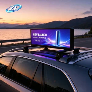 Outdoor Taxi Roof LED Display Smart Phone APP Remote Update P5 High Brightness Double Side Car Top Digital Advertising Screen