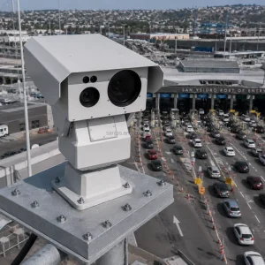Outdoor Thermal Visible Border Crossing Security Surveillance Camera With LRF EO IR PTZ Camera