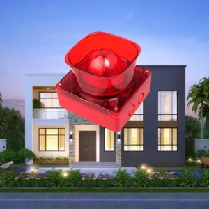 Outdoor Waterproof ABS 220V Sound Alarm Strobe Siren with Easy Installation for Smart Home Alarm System
