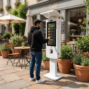 Outdoor Waterproof Industrial Grade LCD Digital Signage Kiosk Touch Screen Self Ordering Smart Menu Board Restaurant 2500 Nits