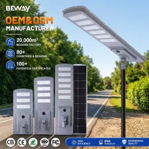 Outdoor Waterproof Ip65 Aluminum High Quality Power Battery 300w 400w 500w Led Solar Street Light