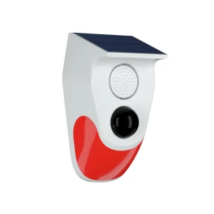 Outdoor Waterproof Solar Powered Motion Sensor Alarm Tuya Smart Wi Fi App Remote Control ABS 10 20m Detection Range