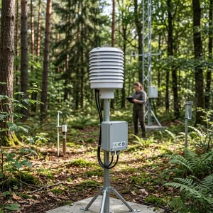 Outdoor Weatherproof Temperature Humidity Light Sensor With Radiation Shield for Environmental Monitoring System