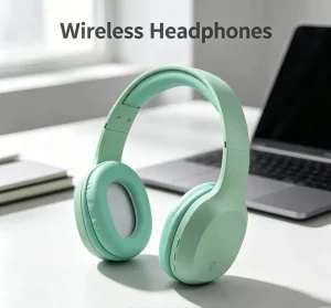 Over Ear Headphones Hi Fi Stereo Sound Built in Microphone for V5.3 ENC AI Noise Cancelling 15 20 Hours Battery Life Low