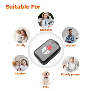 P02L Smart 4G GPS Tracker SOS Alarm Push to Talk With Live Tracking Locator for Elderly Living Alone Telecare