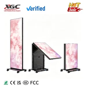 P1.538 Floor Standing LED Poster Screen Self Service Digital Signage HDR10 2 Year Warranty for Beauty Salon Cosmetic Display