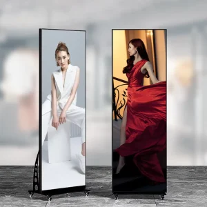 P1.8 Foldable Standing Led Poster Display Screen for Commercial Mall Mobile Billboard Advertising