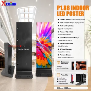 P1.86 Indoor LED Display Module 640x1920mm High Brightness Full HD Cloud-Based CMS for Digital Signage Advertising Display