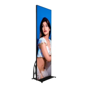 P1.86 P2 P2.5 Totem Portable Smart Video Wall Indoor Outdoor Digital Foldable Moving Stand Advertising LED Poster Display Screen