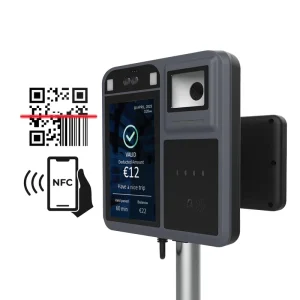 P18 Q AFC Smart Bus Validator 4G NFC Android Ticket Payment Terminal With QR Code Cashless Fare Collection