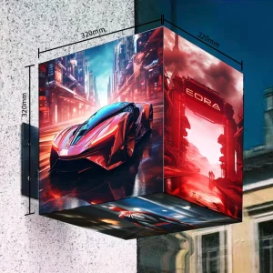 P2.5 Indoor Five Sided Hanging High Definition Smart LED Cube Screen for Advertising in Customized Size