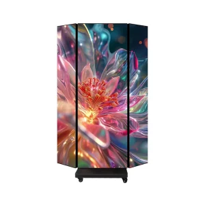 P2.5 Indoor Waterproof Smart Portable Foldable Safety All in One Video Movie Digital Stand Tri-fold LED Poster Display Screen
