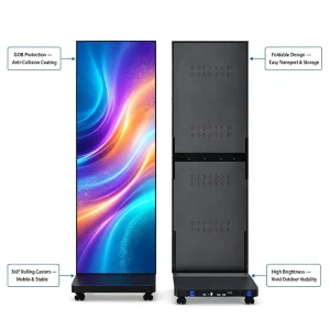 P2.5 P3 Indoor LED Poster Display Ultra thin Full Color Floor Standing LED Advertising Screen High Brightness Digital Signage